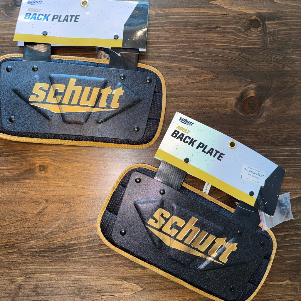 Nwt Schutt Adult Os Brand New Back Plate